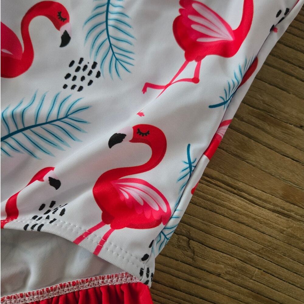 Shein Flamingo Swimsuit Bundle sz 6 (120) - Picture 2 of 4